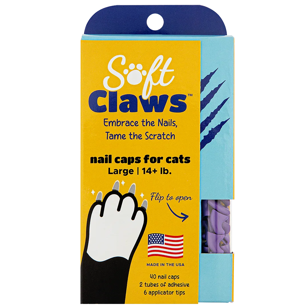 Purple Feline Large Nail Caps by Soft Claws