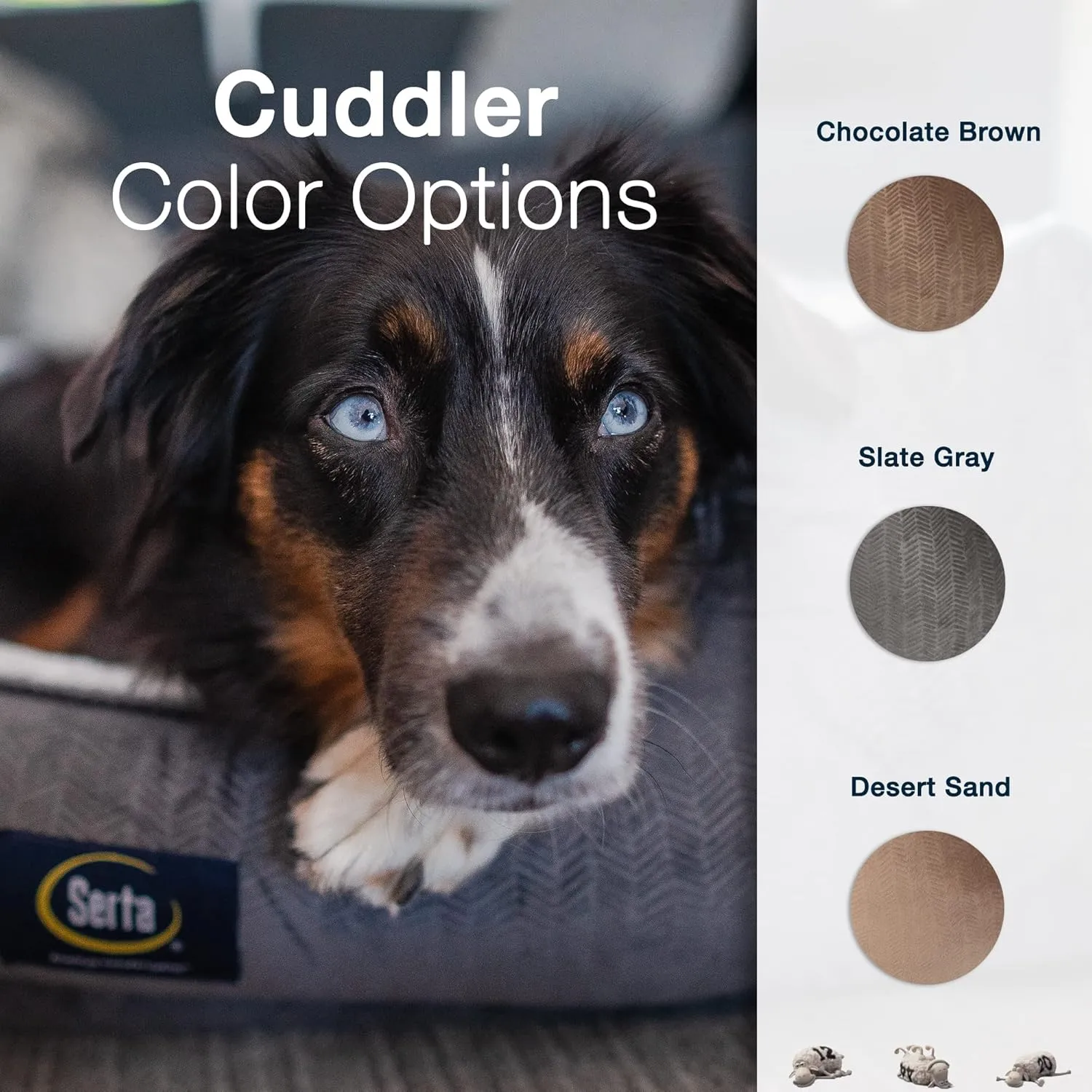 Serta Orthopedic Cuddler Dog Bed for Pets  Chocolate Brown (X-Large)