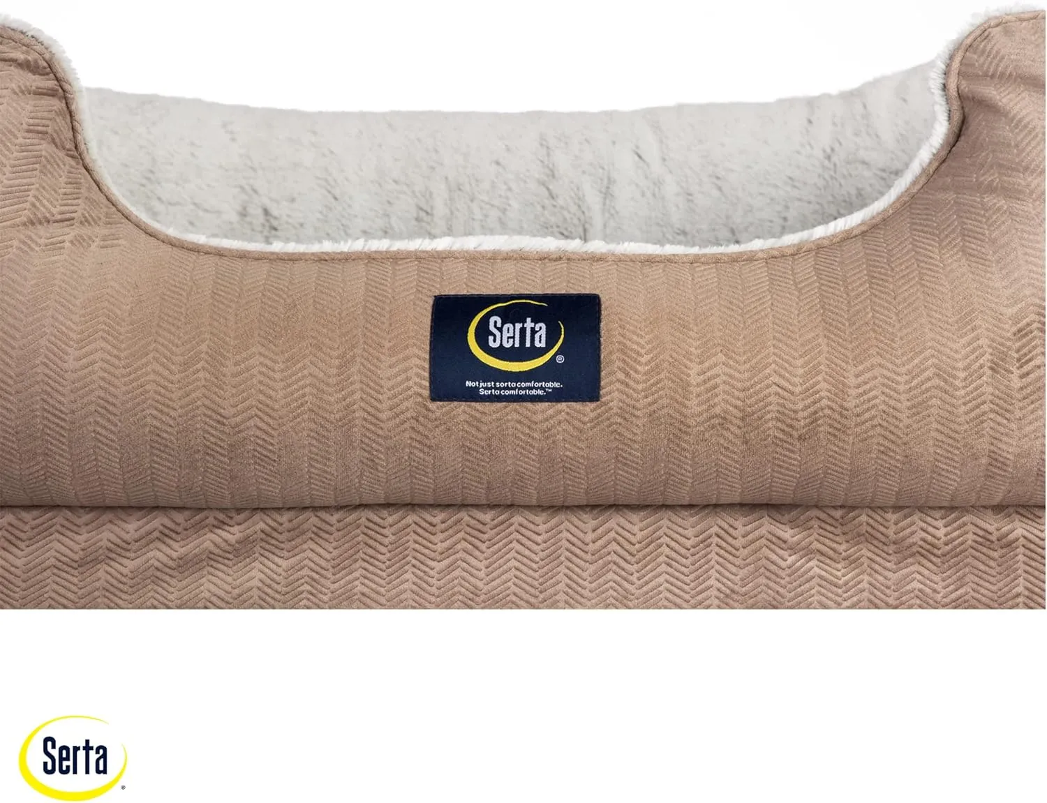 Serta Orthopedic Cuddler Dog Bed for Pets  Chocolate Brown (X-Large)