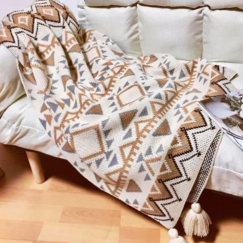 SOFT TASSEL KNITTED BLANKETS