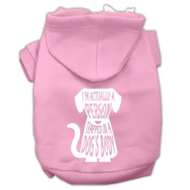 Trapped Screen Print Pet Hoodies Light Pink Size Med (12)