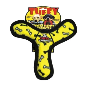 Tuffy Ultimates Boomerang Yellow Bones Dog Toy