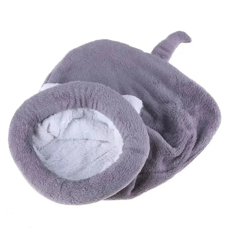 Warm Coral Fleece Pet Sleeping Bag for Small Dogs & Cats