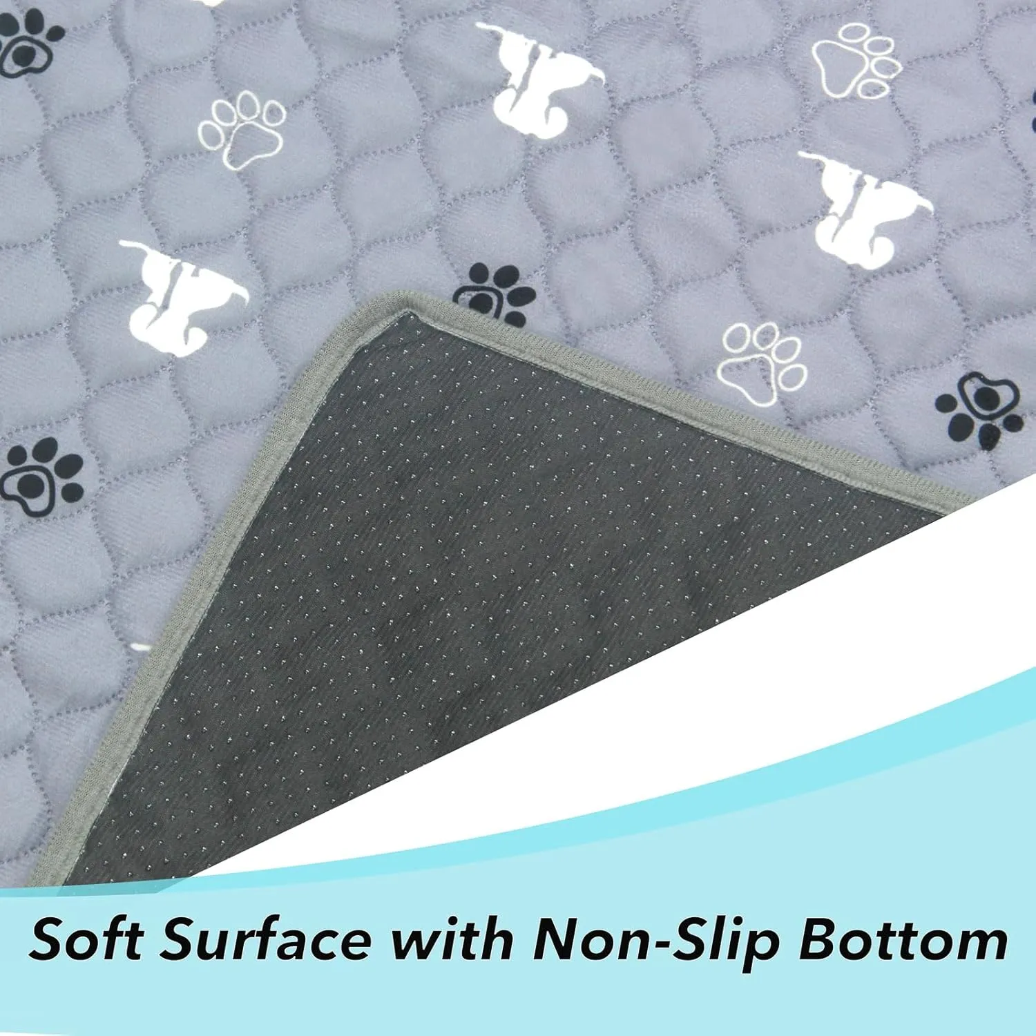 Washable Pee Pads for Dogs, 2-Pack 34x36in Reusable Puppy Pads, 100% Waterproof and Non-Slip Whelping Pads, Super Absorbent Pet Training Pads for Potty Training, Playpens, Crates and Couches