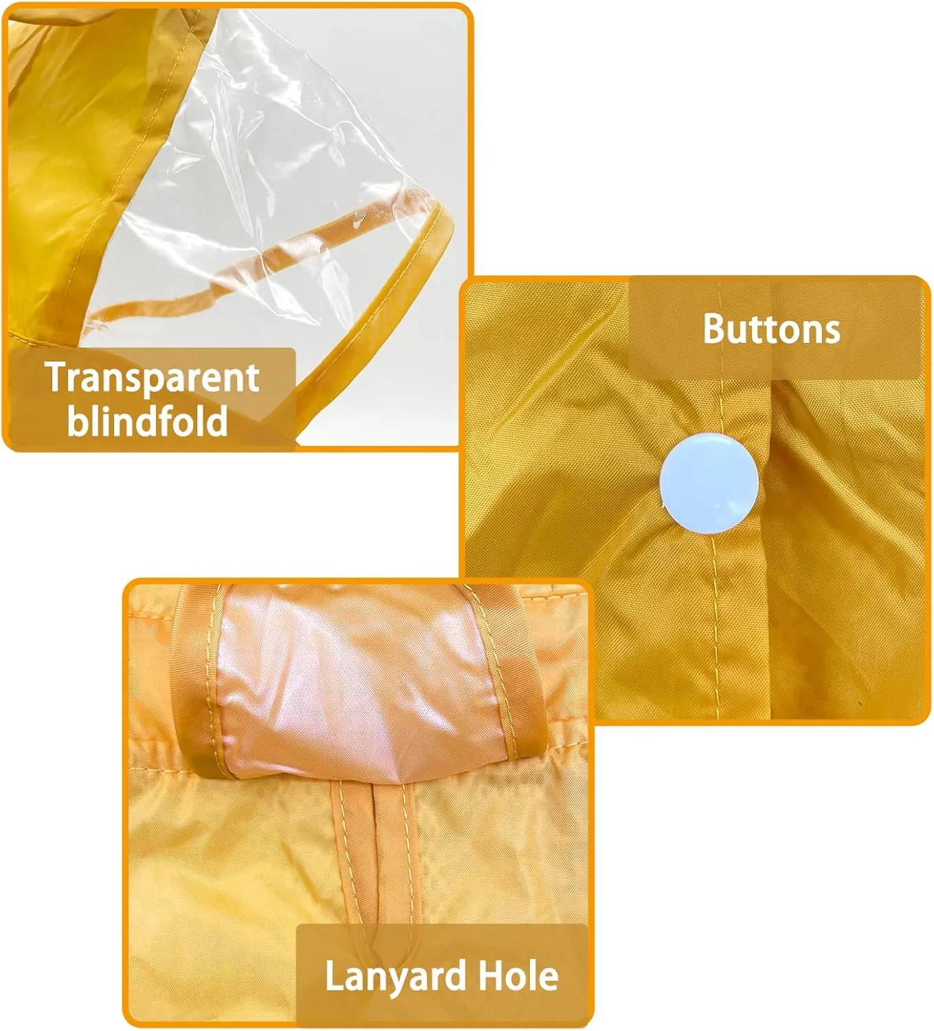 Waterproof Dog Raincoat, Adjustable 4-Legged Dog Rain Jacket with Hood and Leash Hole Reflective Lightweight Outdoor Rain Poncho Gear for Dogs Suitable for Small and Medium Dogs (Yellow, Large)