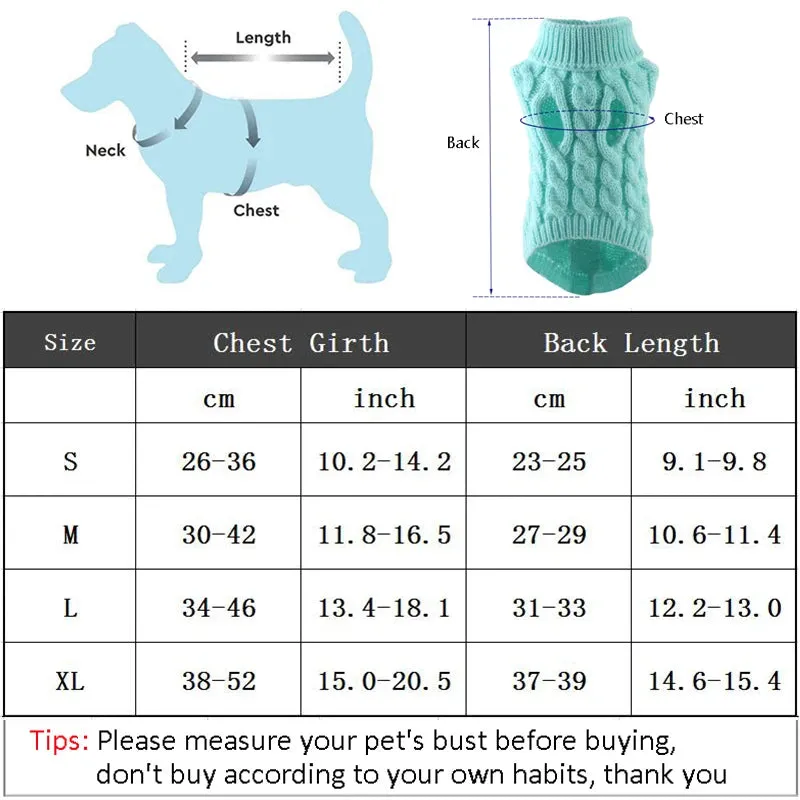 Winter Warm Puppy Dog Sweaters