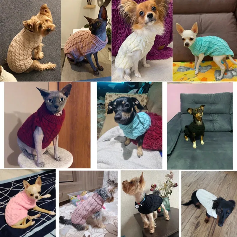 Winter Warm Puppy Dog Sweaters